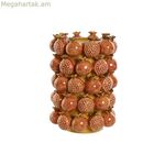 Ծաղկաման Home ESPRIT Դեղին Նարնջագույն Քարե իրեր Ժամանակակից 24 x 24 x 32 սմ