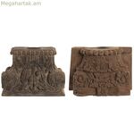 Մոմակալ Home ESPRIT Տիկե փայտից 26 x 26 x 30 սմ (2 հատ)