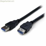 USB մալուխ Startech USB3SEXT2MBK Սև
