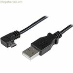 USB մալուխ միկրո USB-ի համար Startech USBAUB2MRA սև