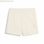 Կանացի սպորտային շորտեր Puma Essentials Elevatedd-Ris սպիտակ, բնական