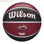 Բասկետբոլի գնդակ Wilson NBA Tribute Miami մուգ կարմիր բնական ռետին (չափս 7)