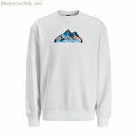 Տղամարդու սվիտեր առանց գլխարկի Jack & Jones SWEAT՝ վզնոցով, 12262094 սպիտակ