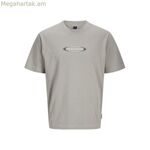 Տղամարդու կարճ թևքով մարզաշապիկ Jack & Jones JCOPACER ապրանքանիշային տպագրությամբ 12273880 մոխրագույն