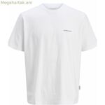 Տղամարդու կարճ թևքով մարզաշապիկ Jack & Jones JORSPLIT BACK TEE 12272996 սպիտակ