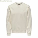 Տղամարդու սվիտեր առանց գլխարկի Only & Sons Onsdan Unshed Reg՝ կլոր վզնոցով, սպիտակ