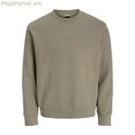 Տղամարդու սվիտեր առանց գլխարկի Jack & Jones JCOSTANCE SWEAT՝ վզնոցով, կանաչ 12282821