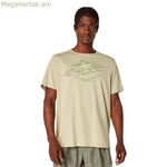 Տղամարդու կարճ թևքով մարզաշապիկ Asics Fujitrail Logo բեժ