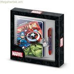 Սպիրալաձև տետր գրիչով «Վրիժառուները» կապույտ 24 x 23 x 2,5 սմ A5