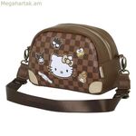 Hello Kitty շագանակագույն ուսի պայուսակ 14 x 23 x 9 սմ