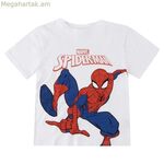 Մանկական կարճ թևքով շապիկ Սարդ-Մարդ սպիտակ