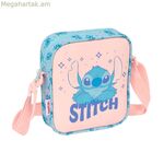 Ուսի պայուսակ Lilo & Stitch Ohana կապույտ 16 x 18 x 4 սմ