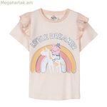 Մանկական կարճ թևքով շապիկ՝ «Պեպպա խոզուկ» բաց վարդագույնով