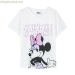 Մանկական կարճ թևքով մարզաշապիկ՝ Մինի Մաուսով, սպիտակ