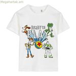 Մանկական կարճ թևքով շապիկ՝ «Խաղալիքների պատմություն» սպիտակ