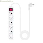 Circuit board NANOCABLE Regleta de enchufes de 6 tomas con interruptor, 1.4 metro Blanca