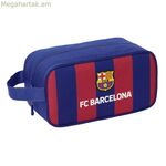 Ճանապարհորդական հողաթափերի պահոց FC Barcelona Maroon Navy Blue 29 x 15 x 14 սմ