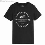 Մանկական կարճ թևքով մարզաշապիկ 4F M294 մուգ սև