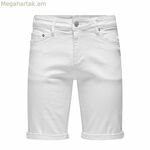 Տղամարդկանց շորտեր Only & Sons Onsply 9297 սպիտակ սպիտակ