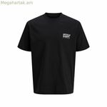 Տղամարդու կարճ թևքով մարզաշապիկ Jack & Jones Jcodynamic Dust Ss՝ սև, կլոր վզնոցով