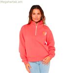 Կանացի սվիտեր առանց գլխարկի, Rip Curl կիսաճտքավոր, ֆլիսե, մարջանագույն