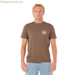 Տղամարդու կարճ թևքով մարզաշապիկ Rip Curl Staple, բաց շագանակագույն