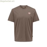 Տղամարդու կարճ թևքով մարզաշապիկ Only & Sons Onsdawson Reg Ss Vd Falcon բաց շագանակագույն