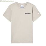 Մանկական կարճ թևքով մարզաշապիկ Champion Icons կոնտրաստային բեժ