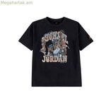 Մանկական կարճ թևքով մարզաշապիկ Jordan Mj Flt Ess Wsh սև