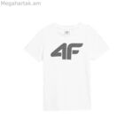 Մանկական կարճ թևքով մարզաշապիկ 4F սպիտակ