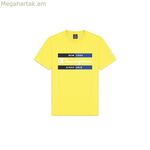 Տղամարդկանց կարճ թևքերով մարզաշապիկ Champion դեղին գույնով