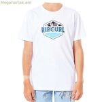 Մանկական կարճ թևքով Rip Curl Filler մարզաշապիկ տղաների համար, սպիտակ