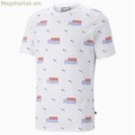 Տղամարդու կարճ թևքով մարզաշապիկ Puma Ess+ Logo Power Aop սպիտակ