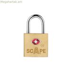 Բանալիով կողպեք Scape Travel TSA-386, Ուղղանկյուն, Պղնձե