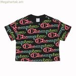 Կանացի կարճ թևքով մարզաշապիկ Champion 116196-KL001 սև (S)