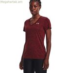 Կանացի կարճ թևքով մարզաշապիկ Under Armour 1258568-690 մուգ կարմիր (XS)