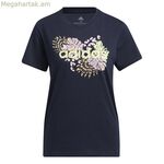 Կանացի կարճ թևքով մարզաշապիկ Adidas HE4924 մուգ կապույտ (S)