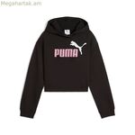 Գլխարկով սվիտեր աղջիկների համար Puma Essentials սև