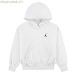 Ջորդան Wj Brkn Flc Po աղջիկների համար նախատեսված գլխարկով սվիտեր սպիտակ վերնաշապիկով