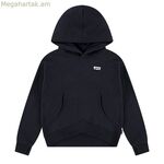 Աղջիկների համար նախատեսված գլխարկով սվիտեր Levi's Lvg Batwing Patch վերնաշապիկ սև