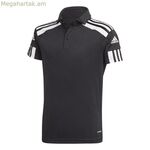 Տղամարդու կարճ թևքով պոլո շապիկ Adidas GK9558 սև, 11-12 տարեկան
