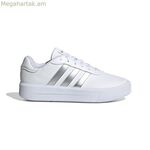 Կանացի առօրյա սպորտային կոշիկներ Adidas Court Platform սպիտակ