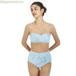 Bikini Ysabel Mora Bandeau Rayas Cyan