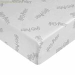 Հարրի Փոթերի ամրացված սավան՝ սպիտակ, մոխրագույն