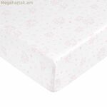 Հագեցած ներքևի սավան Peppa Pig սպիտակ վարդագույն մեկտեղանոց