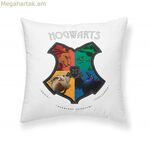 Բարձի պատյան Հարրի Փոթերի վահաններով սպիտակ բազմագույն 45 x 45 սմ