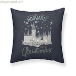 Բարձի պատյան Հարրի Փոթեր Կախարդական Սուրբ Ծնունդ Բազմագույն Մուգ կապույտ 50 x 50 սմ