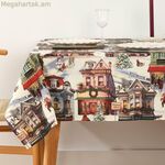 Բծերից պաշտպանող խեժապատ սփռոց Belum Christmas City բազմագույն 200 x 150 սմ