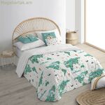 Սկանդինավյան ծածկոց՝ Kids&Cotton Mapamundi բազմագույն 220 x 240 սմ, Աշխարհի քարտեզ