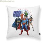 Բարձի պատյան Արդարադատության լիգա Արդարադատության թիմ A սպիտակ բազմագույն 45 x 45 սմ